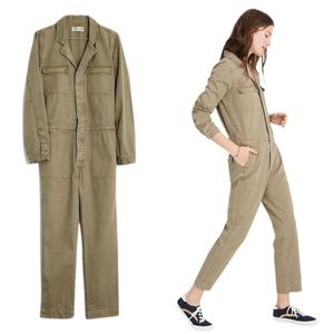 MADEWELL Signature Coverall Jumpsuit in British Surplus Green